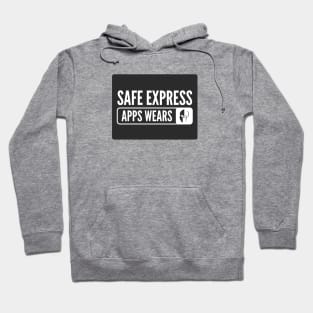 Secure Coding Safe Express Apps Wears Helmet Black Background Hoodie